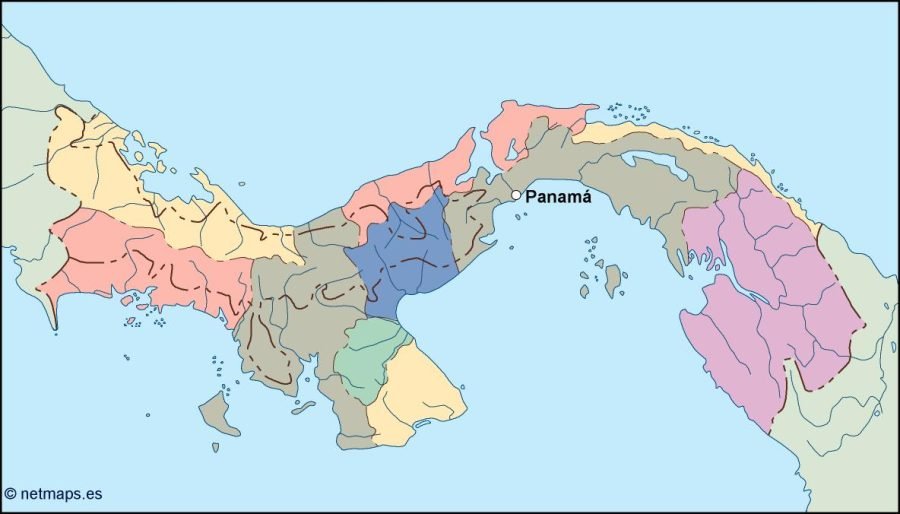 panama vector map