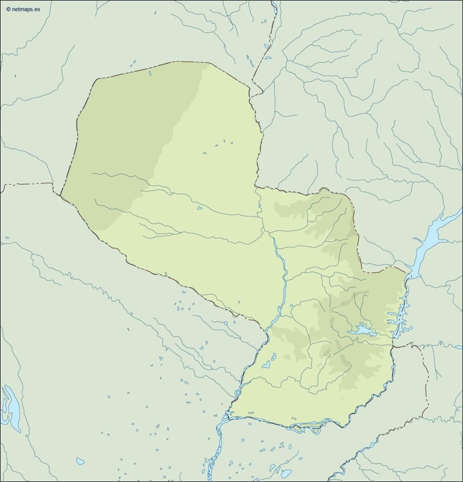 paraguay illustrator map