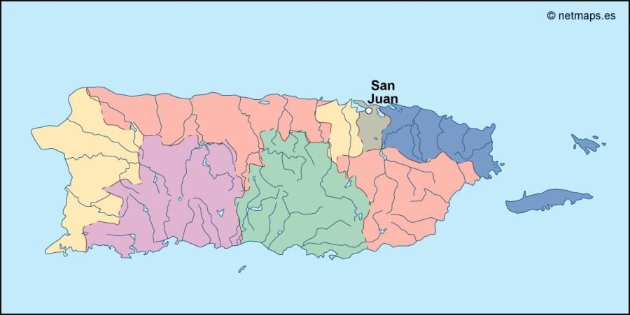 puerto rico vector map