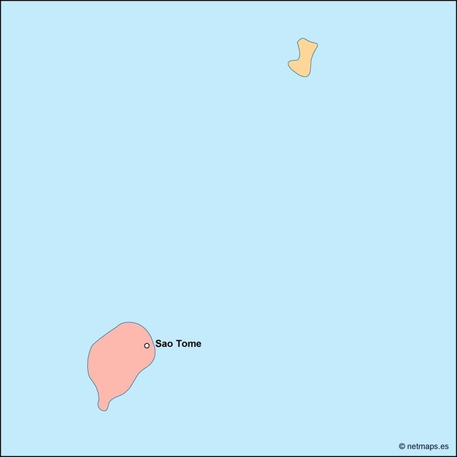 sao tome e principe vector map