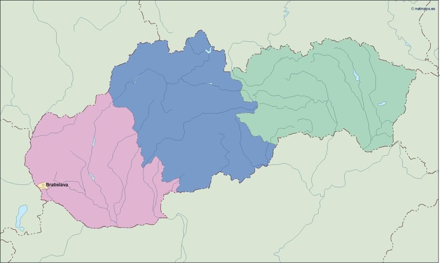 slovakia vector map