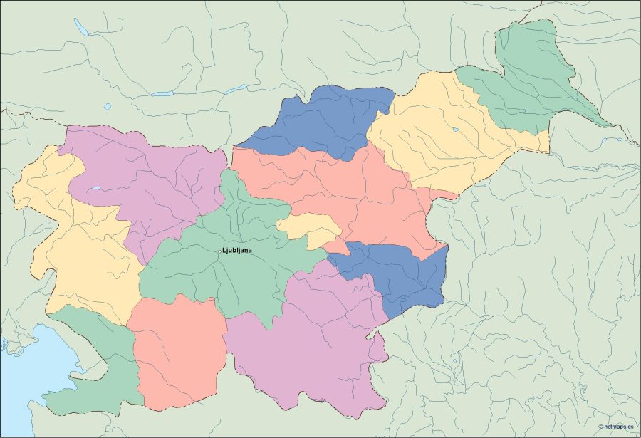slovenia vector map