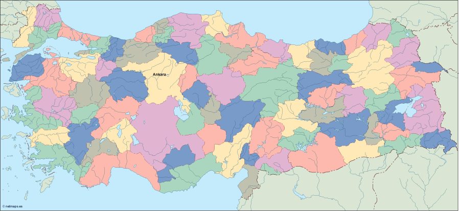 turkey vector map
