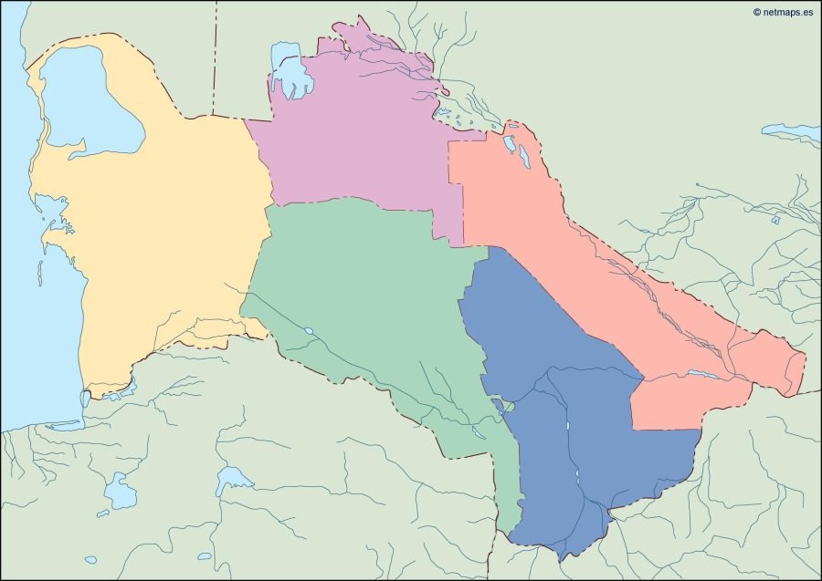 turkmenistan blind map