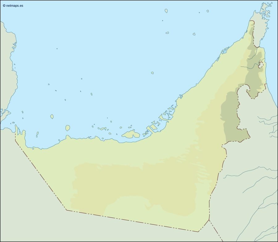 united arab emirates illustrator map