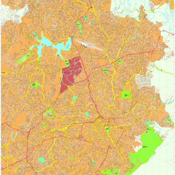 Belo Horizonte vector map