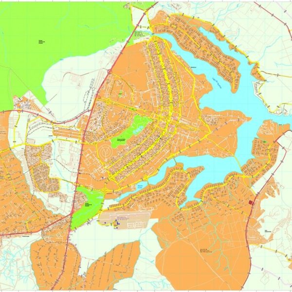 Brasilia vector map