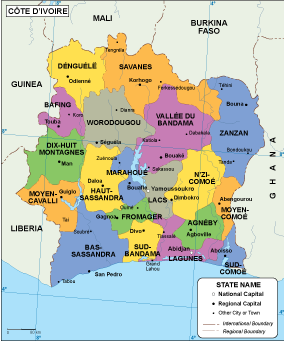 Ivory Coast EPS map