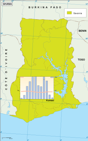 Ghana climate map