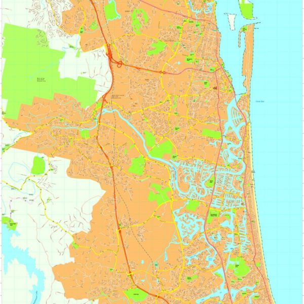 Gold coast Vector Maps