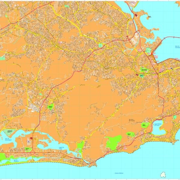 Rio de janeiro vector map