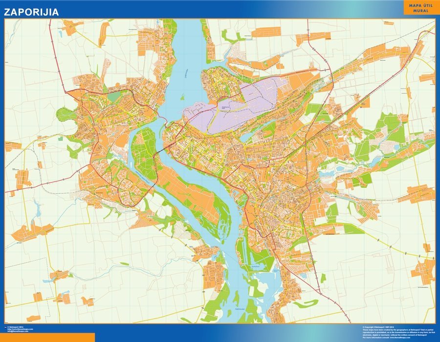 Zaporijia Illustrator Map