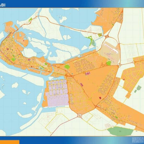 abu dhabi vector map