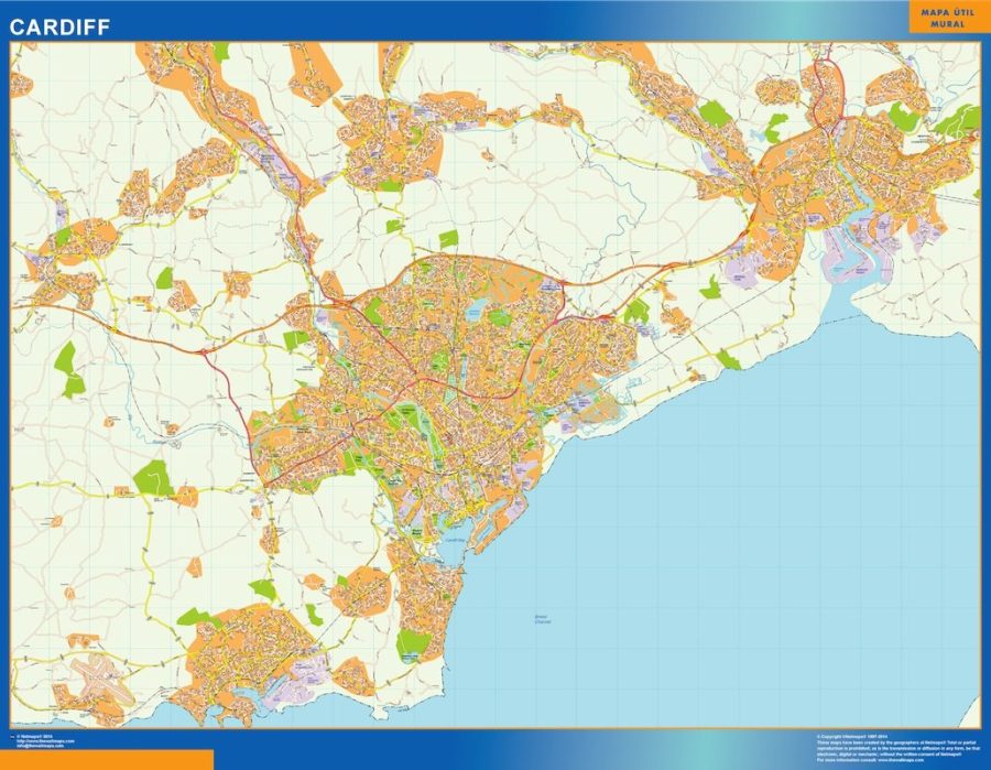 cardiff vector map