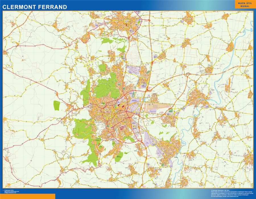 clermont ferrand carte illustrator