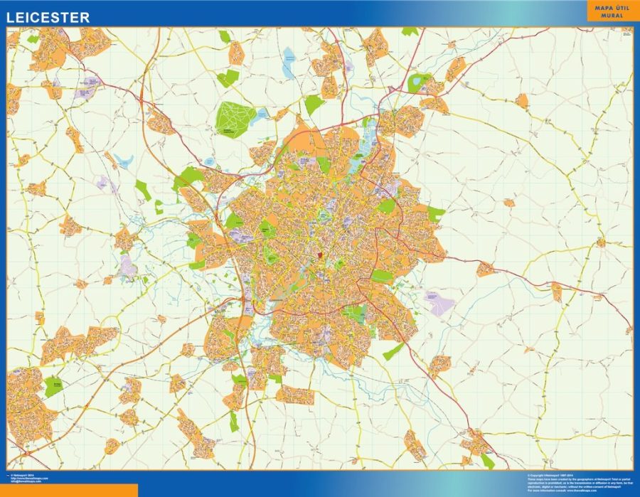 leicester vector map