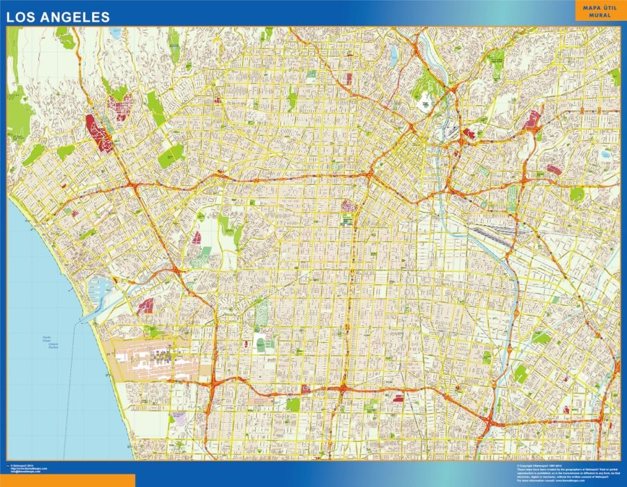 los angeles vector map
