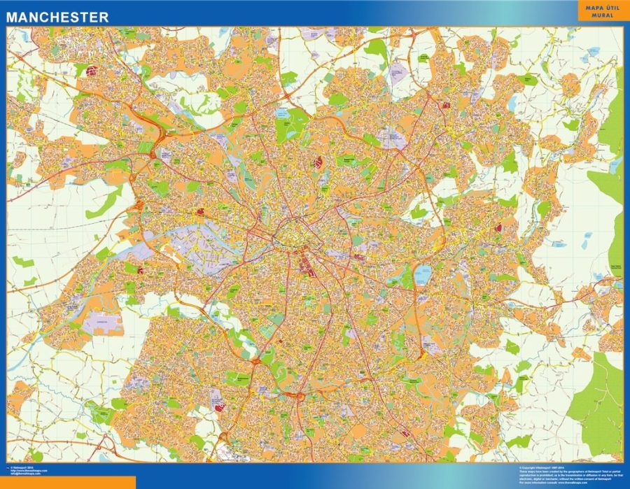 manchester vector map