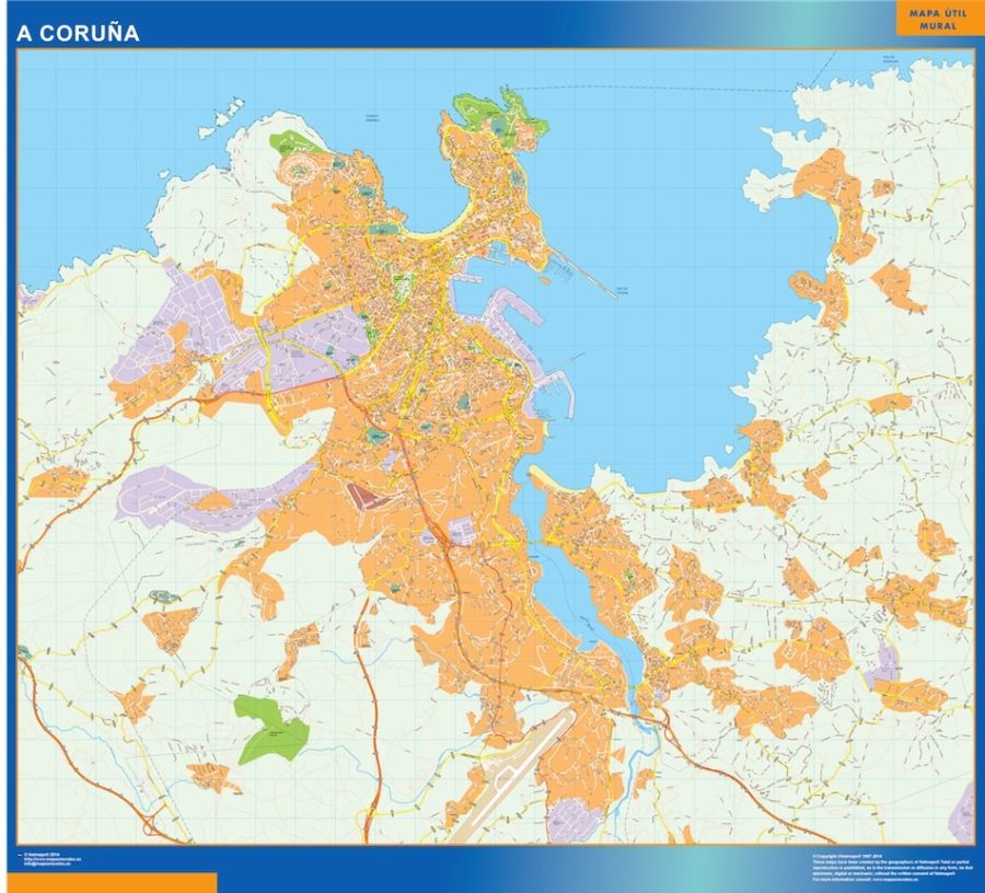 mapa vectorial a coruna