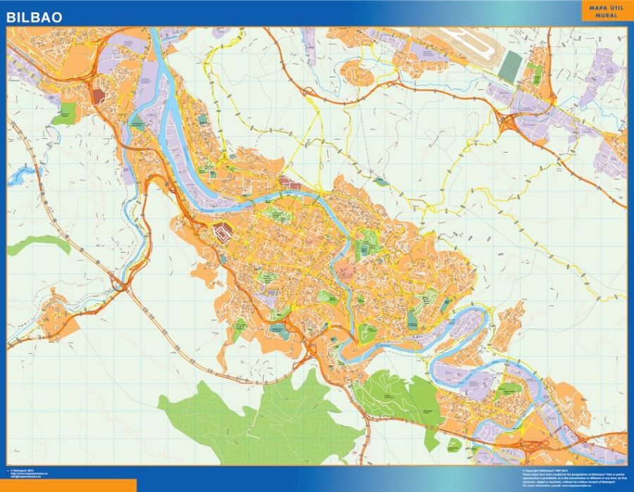 mapa vectorial bilbao