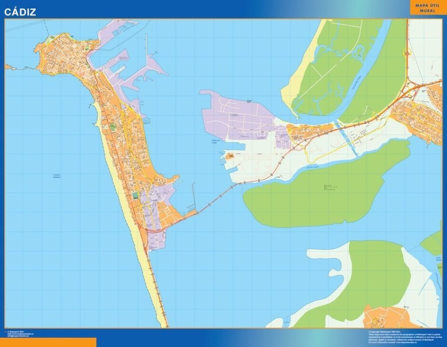 mapa vectorial cadiz