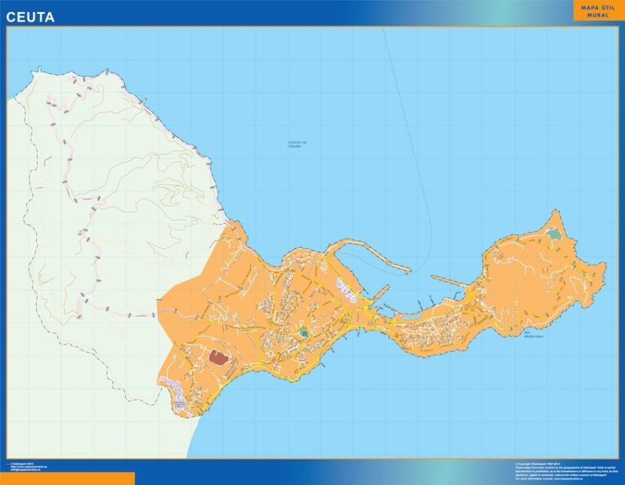 mapa vectorial ceuta