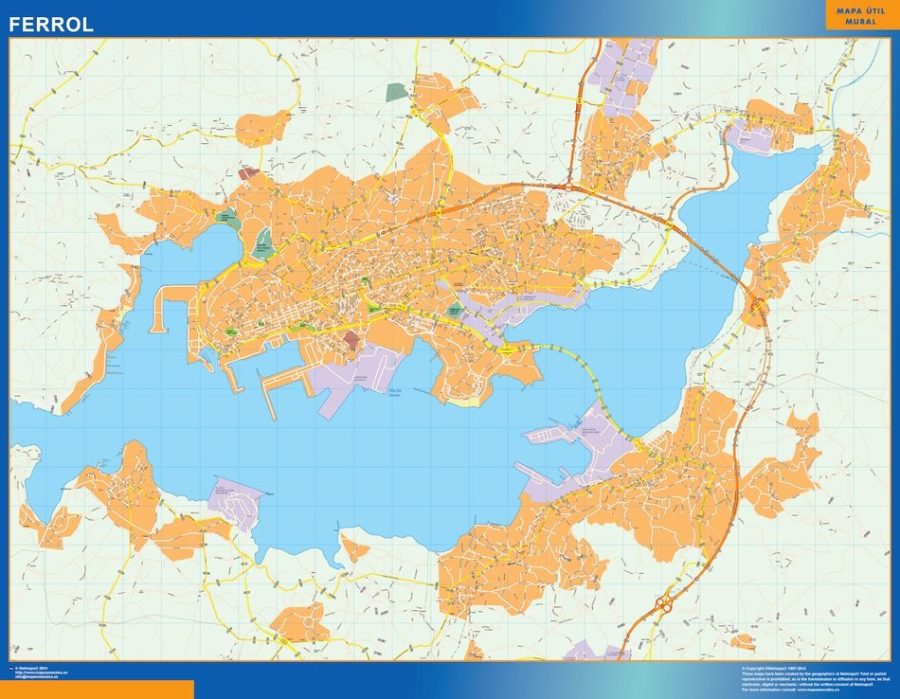 mapa vectorial ferrol