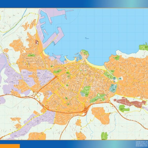 mapa vectorial gijon