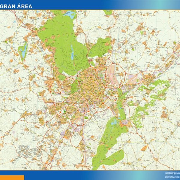 mapa vectorial madrid gran area