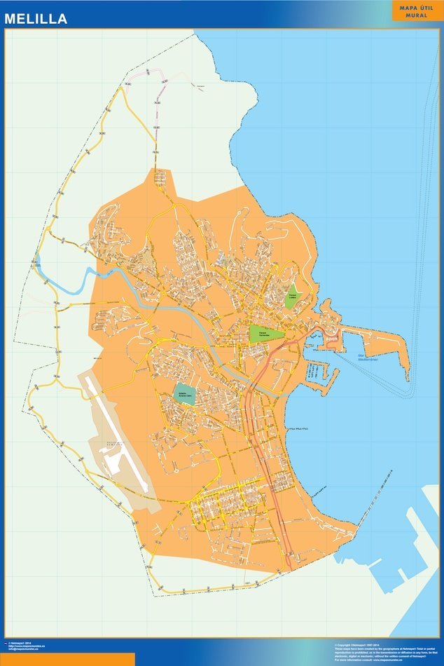 mapa vectorial melilla