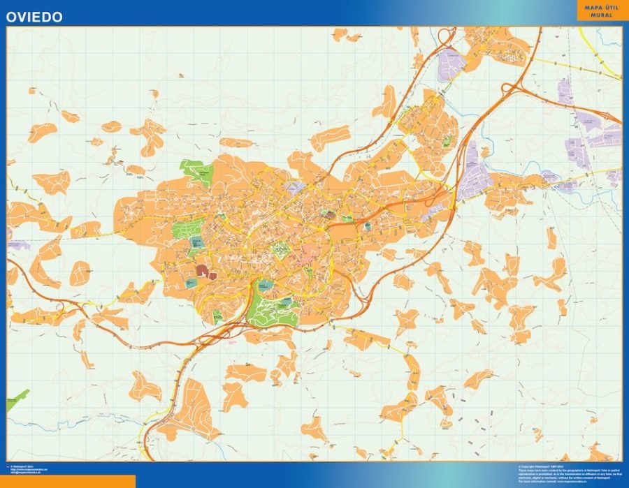 mapa vectorial oviedo