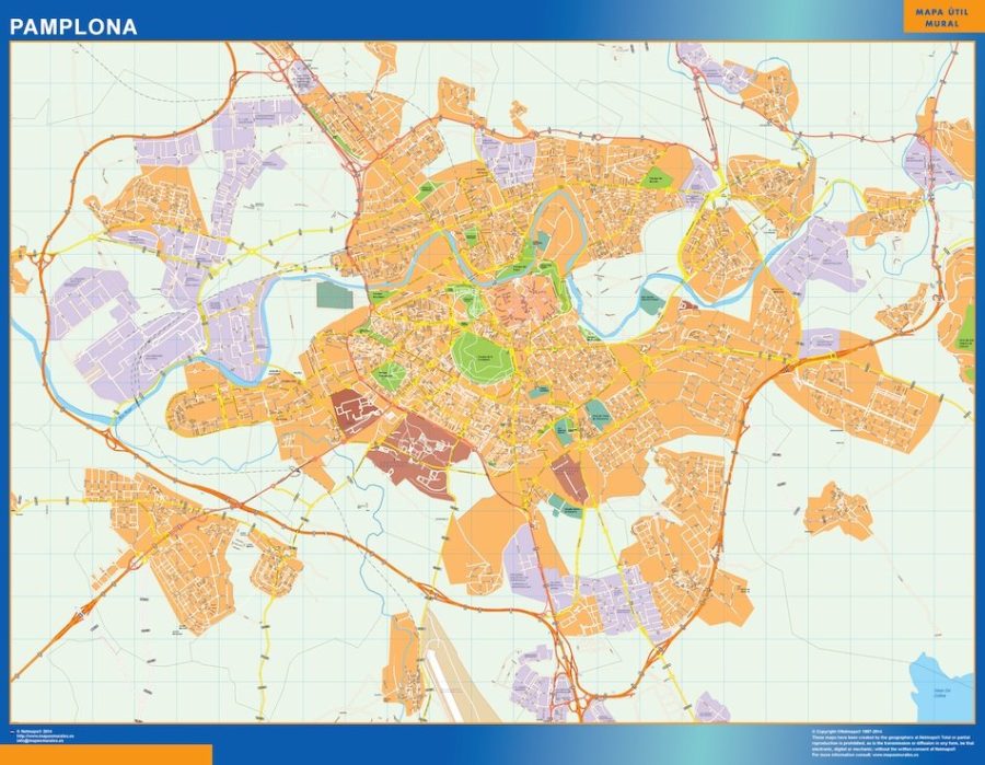 mapa vectorial pamplona