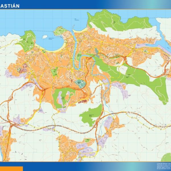 mapa vectorial san sebastian