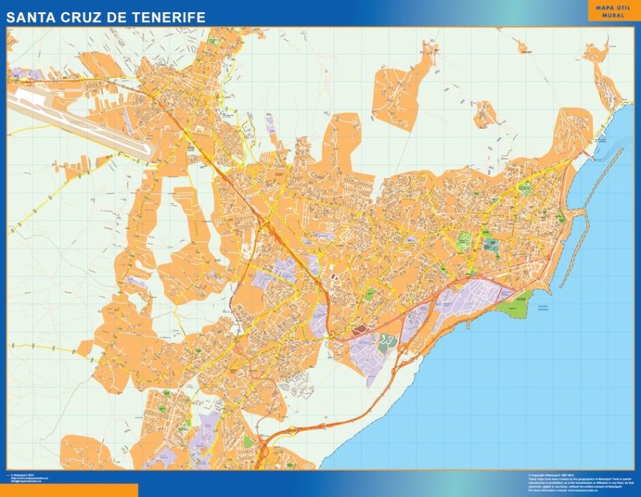mapa vectorial santa cruz tenerife