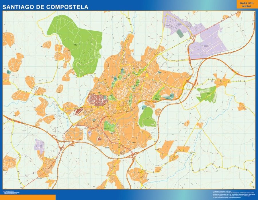 mapa vectorial santiago de compostela