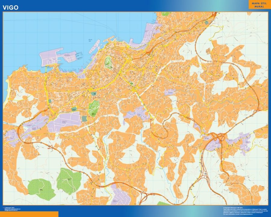 mapa vectorial vigo