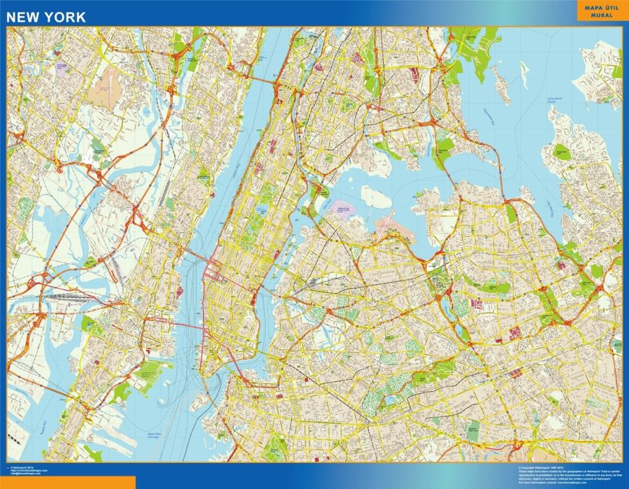 new york vector map