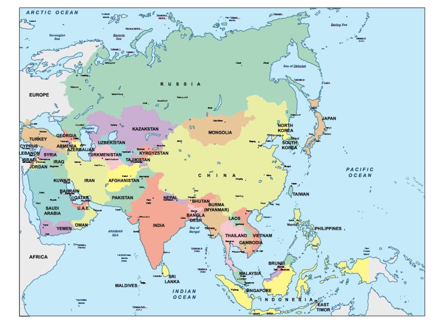 asia presentation map