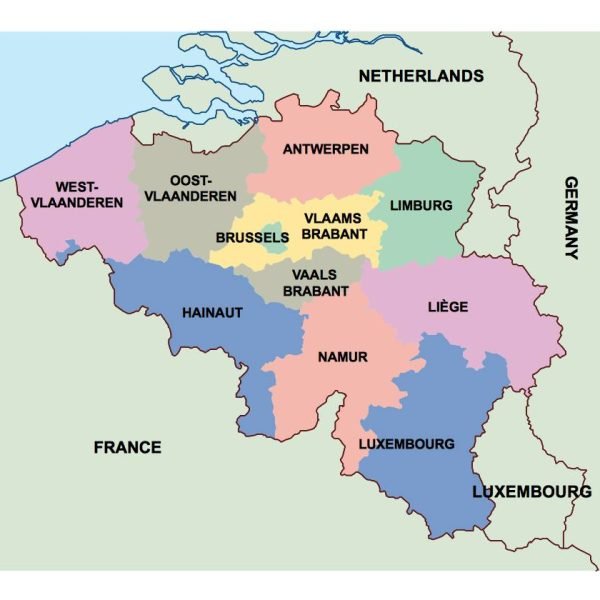 belgium presentation map