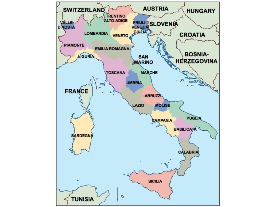italy presentation map