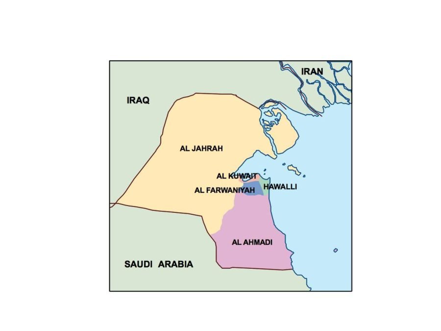 kuwait presentation map