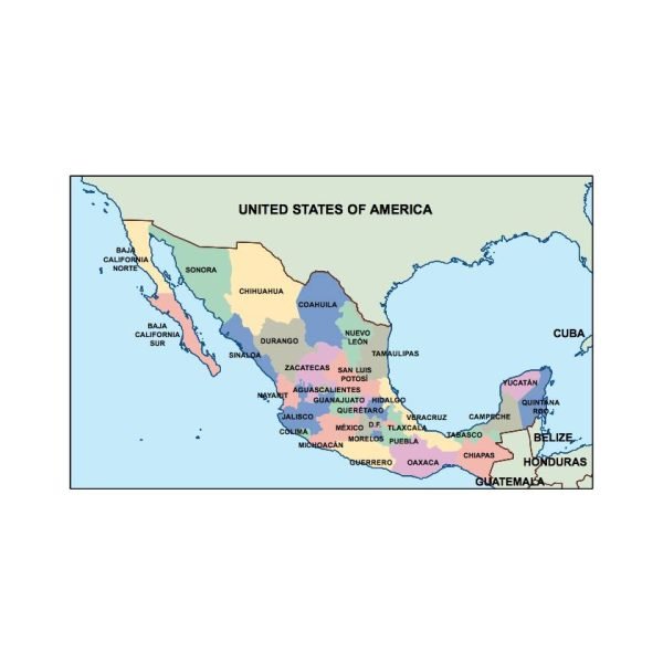 mexico presentation map