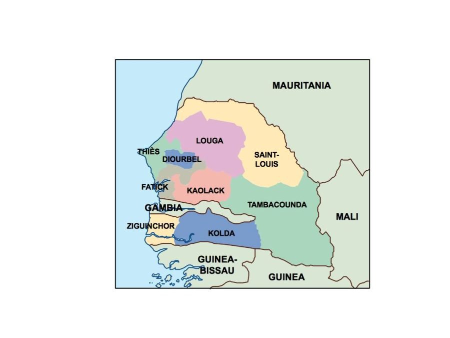 senegal presentation map