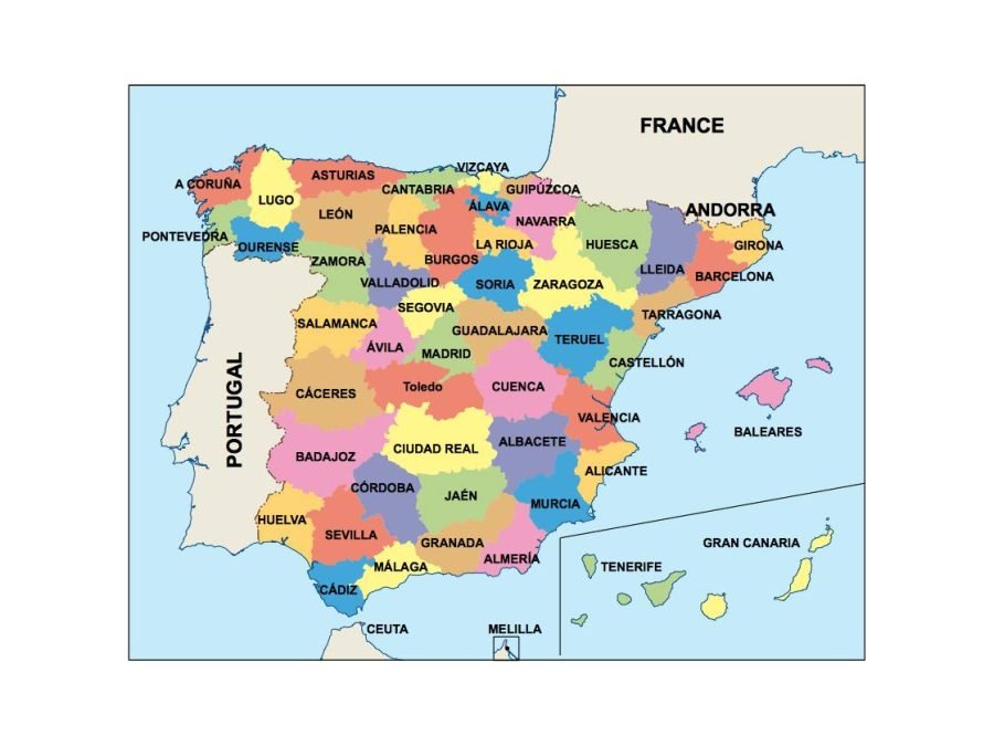 spain presentation map
