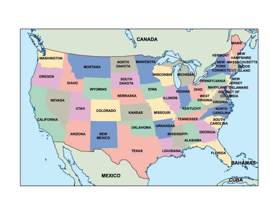 usa presentation map