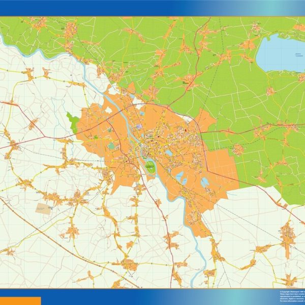 Opole Mapy ścienne