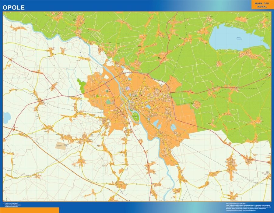 Opole Mapy ścienne