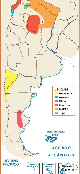 Argentina mapa lenguas