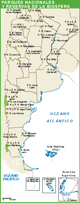 Argentina mapa parques