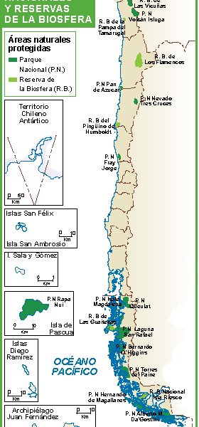 Chile mapa parques